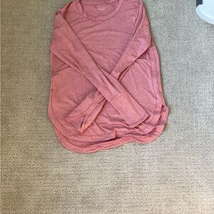 Athleta Long Sleeve Tee in Heathered Pink